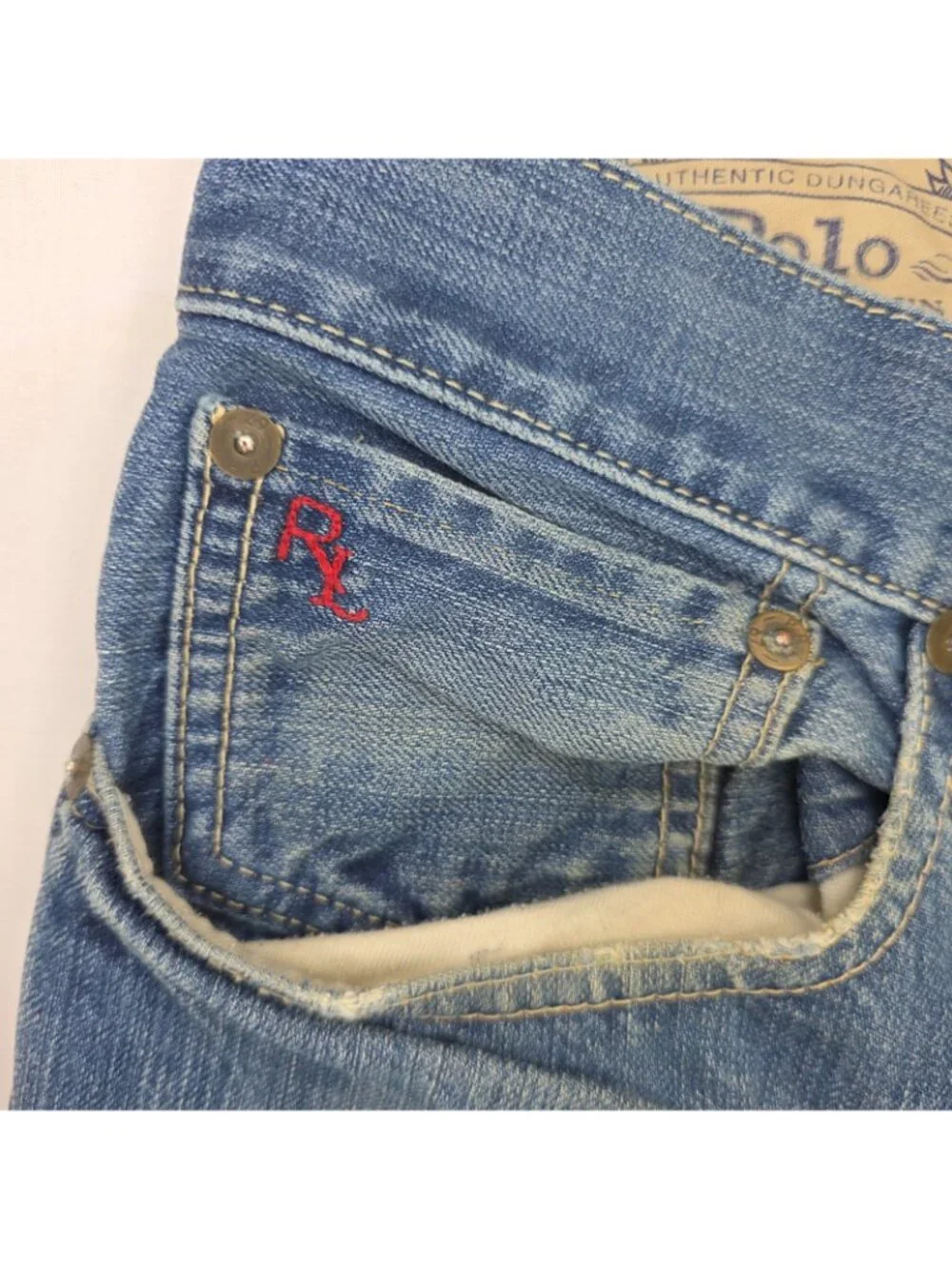 Polo Ralph Lauren Thompson Relaxed Jeans Mens 34x30 Blue Denim Straight
